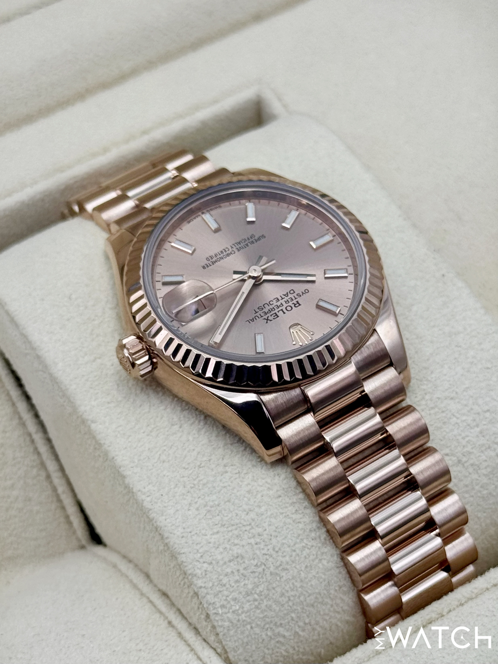 Rolex Ladies Datejust 31mm 278275 Rose Gold Rose Dial