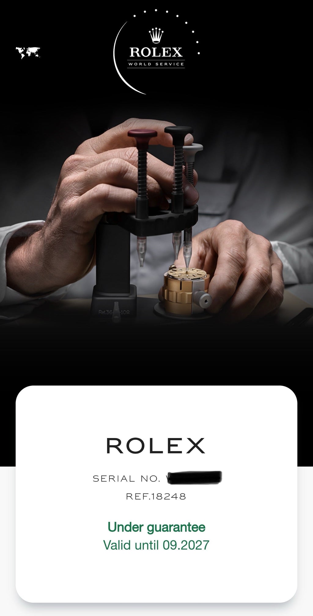 1998 Rolex Day-Date 36mm 18248 Presidential Black Onyx Dial (FRESH ROLEX SERVICE)