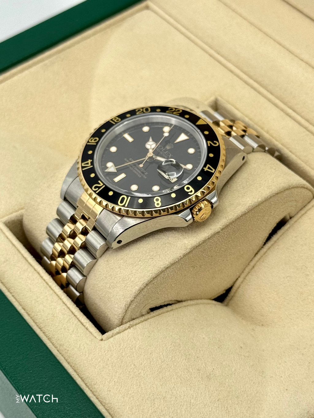 1988 Rolex GMT-Master II 40mm 16713 Two-Tone Jubilee Black Dial