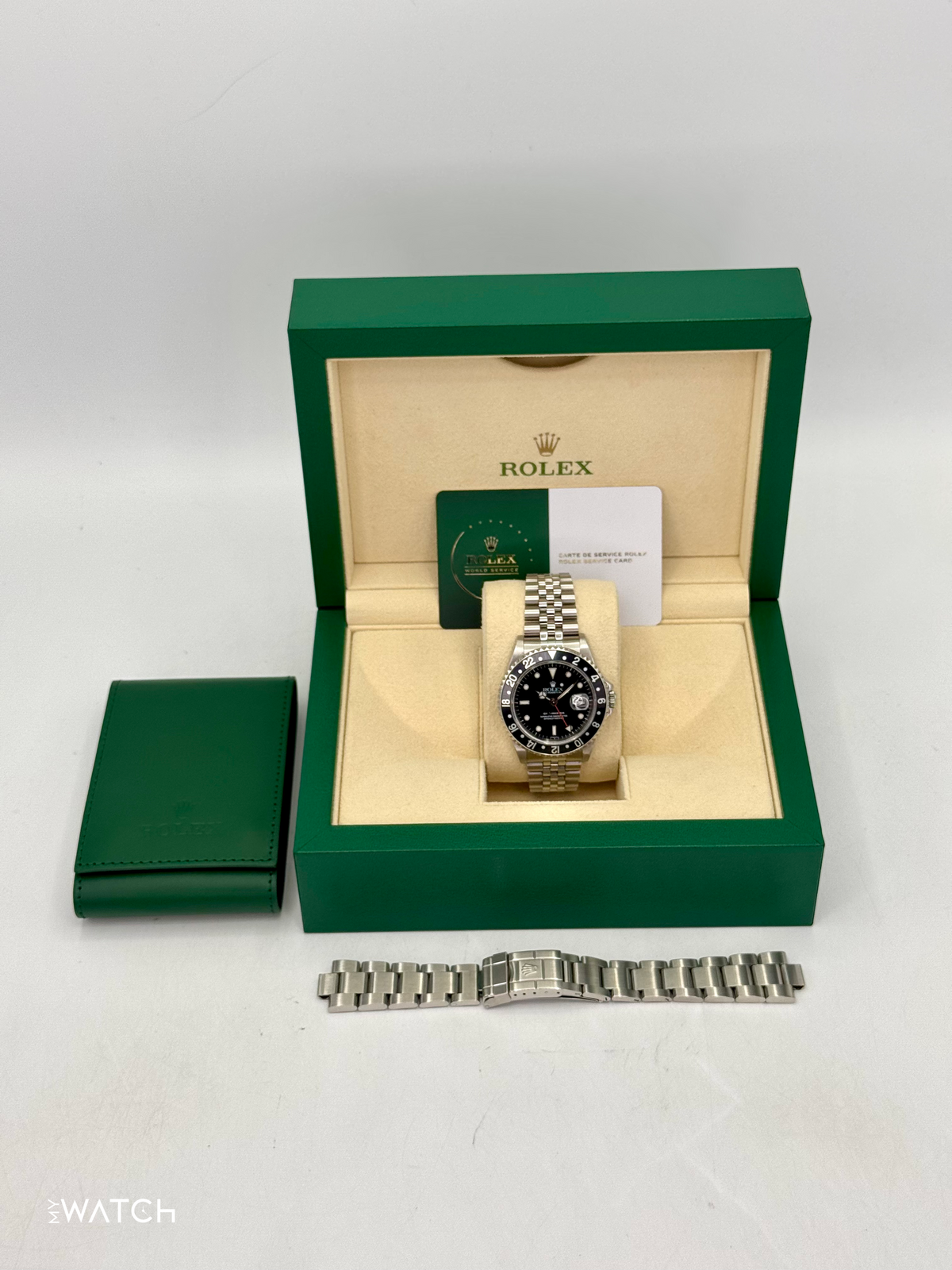 1999 Rolex GMT-Master 40mm 16700 Stainless Steel Jubilee Black Dial (BOTH BRACELETS)