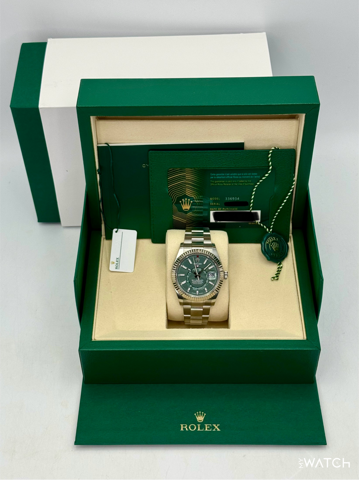 2025 Rolex Sky-Dweller 42mm 336934 Stainless Steel Oyster Green Dial