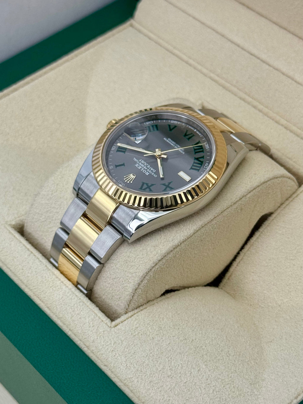 2022 Rolex Datejust 41mm 126333 Two-Tone Oyster Wimbledon Dial