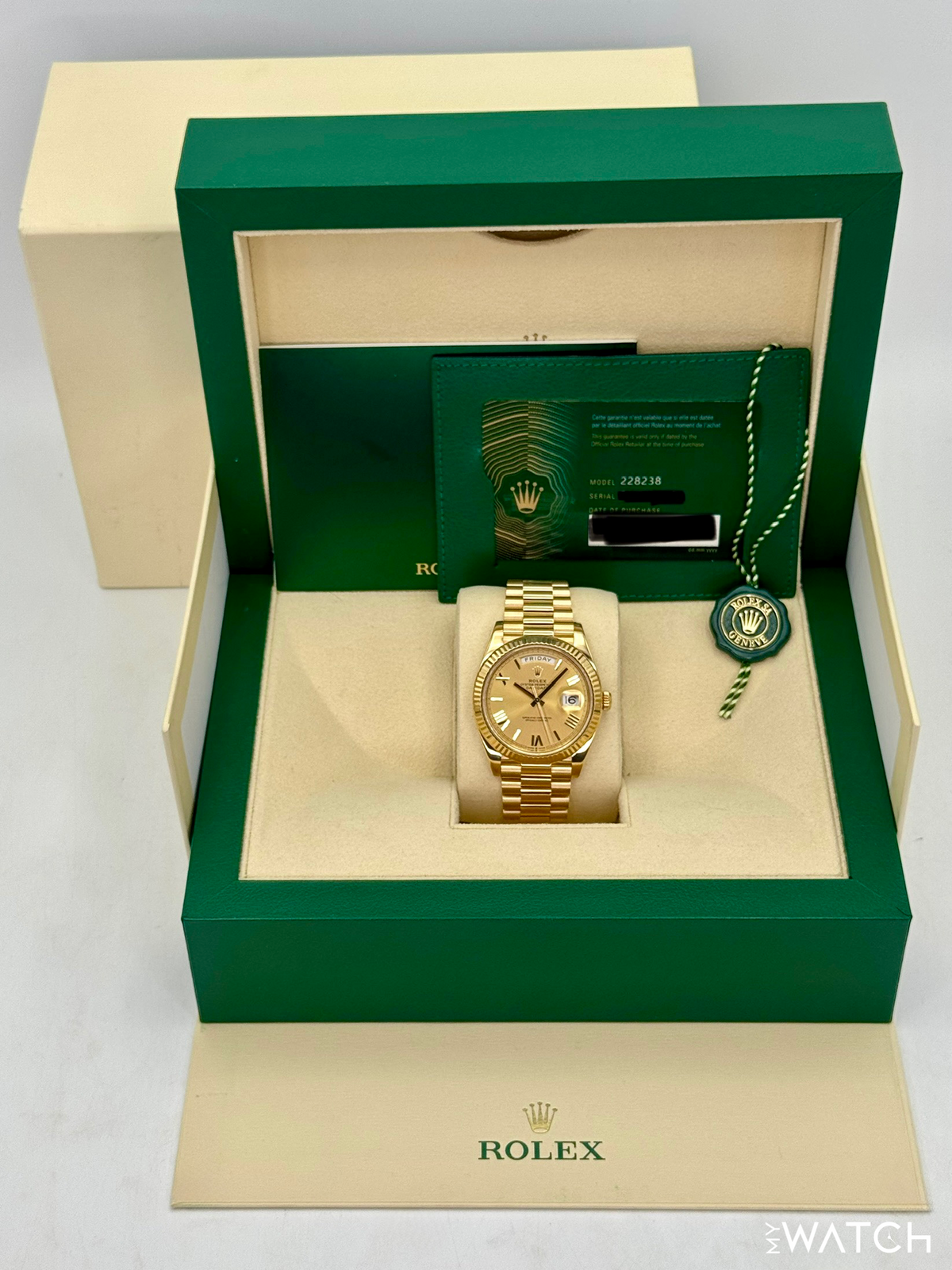 2022 Rolex Day-Date 40mm 228238 Presidential Champagne Dial
