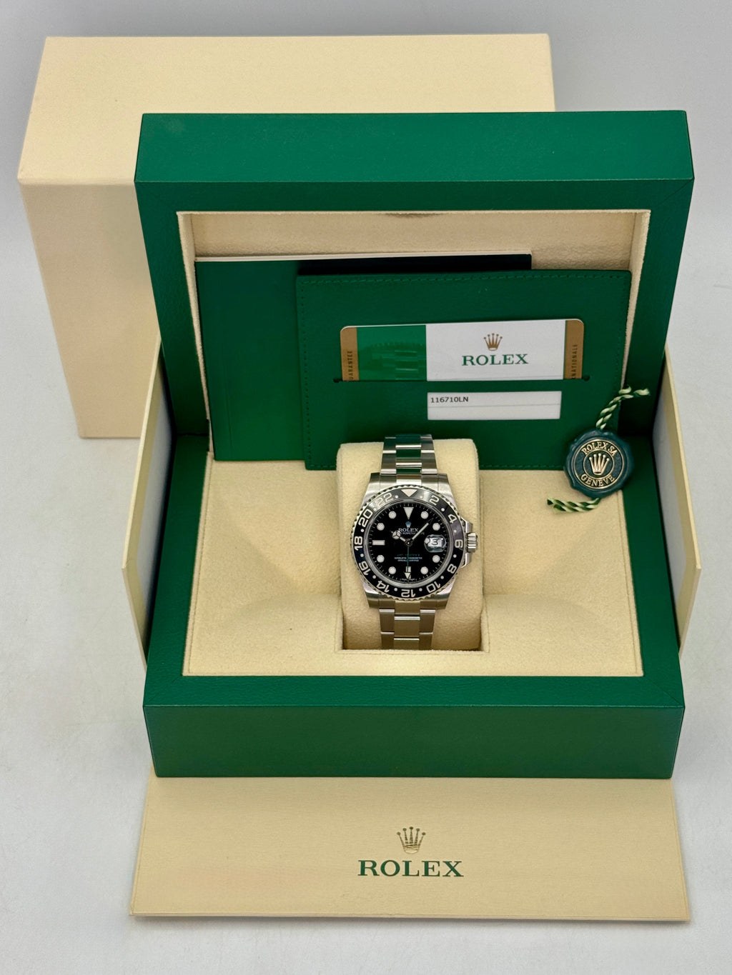 2018 Rolex GMT-Master II 40mm 116710LN Stainless Steel Black Dial
