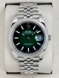 NEW 2026 Rolex Datejust 41mm 126300 Stainless Steel Jubilee Green Ombre Dial