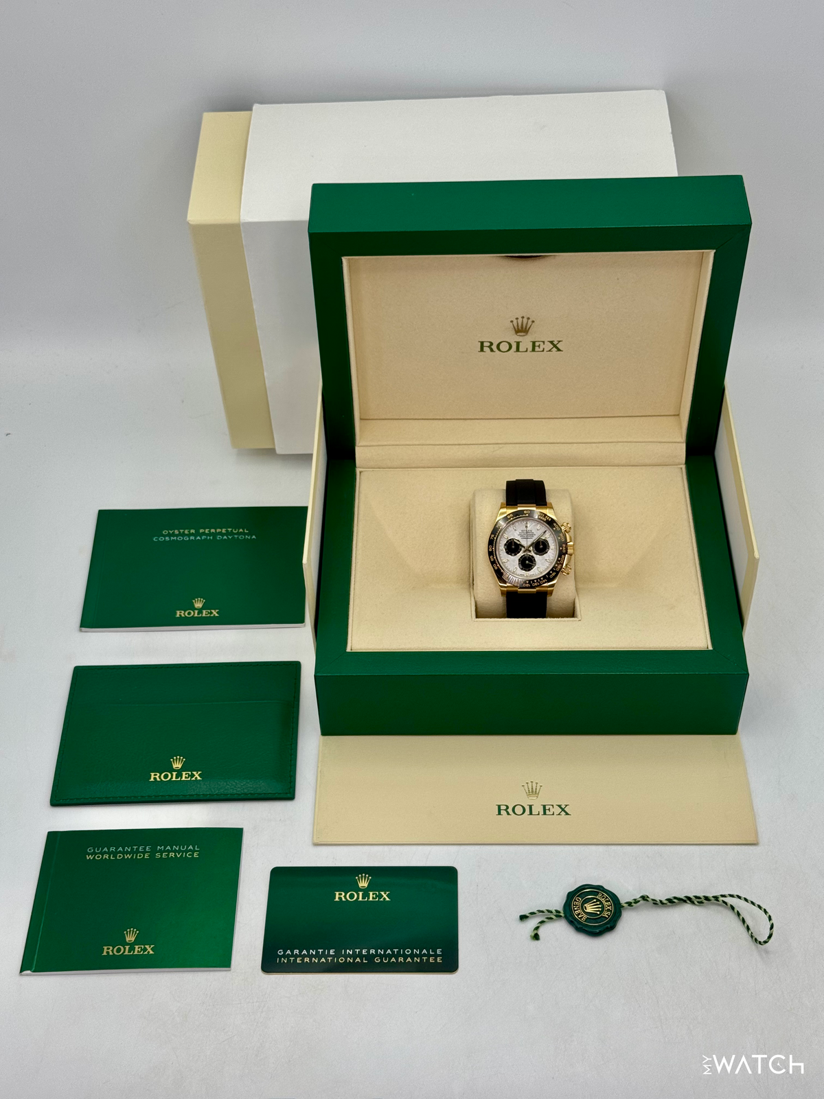 2022 Rolex Daytona 40mm 116518LN Oysterflex Yellow Gold Meteorite Dial