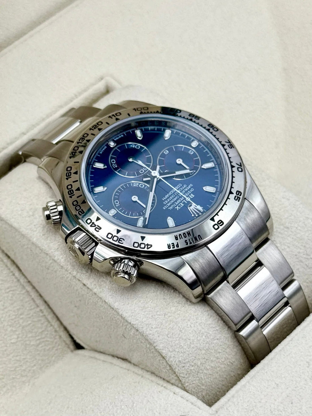 2019 Rolex Daytona 40mm 116509 White Gold Blue Dial