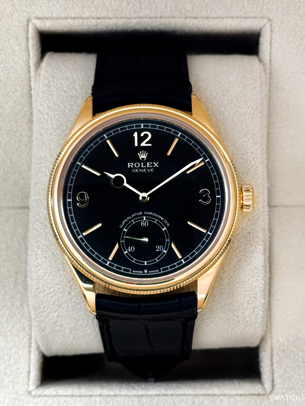 2024 Rolex 1908 39mm 52508 Yellow Gold Black Dial