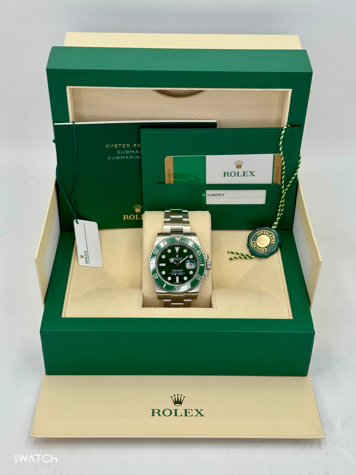 2017 Rolex Submariner "Hulk" 40mm 116610LV Green Dial