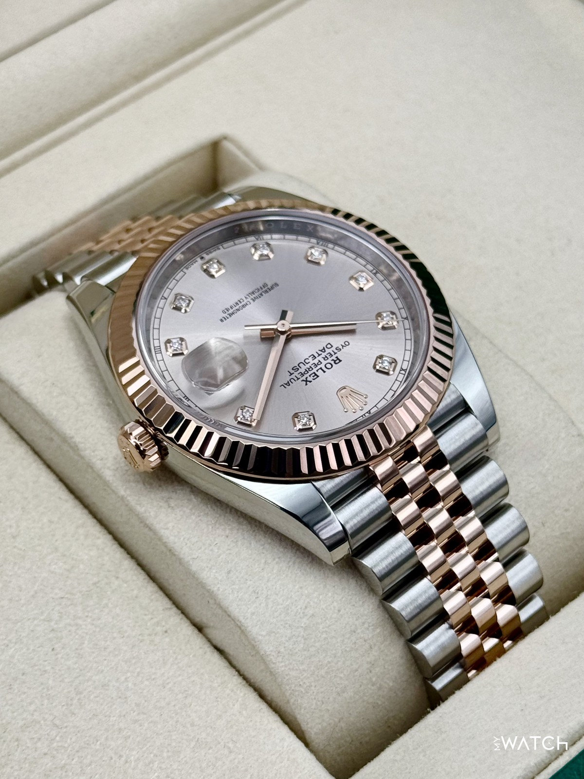 2025 Rolex Datejust 41mm 126331 Two-Tone Jubilee Sundust Diamond Dial