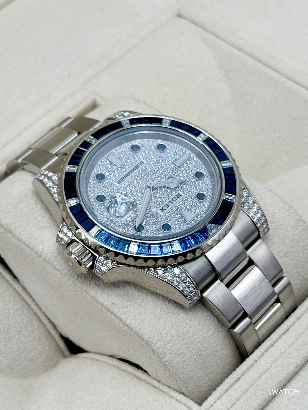 2019 Rolex Submariner 40mm 116659SABR White Gold Diamond Pave Dial