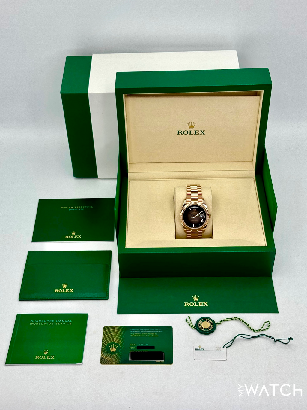 NEW 2025 Rolex Day-Date 40mm 228235 Presidential Slate Ombre Dial