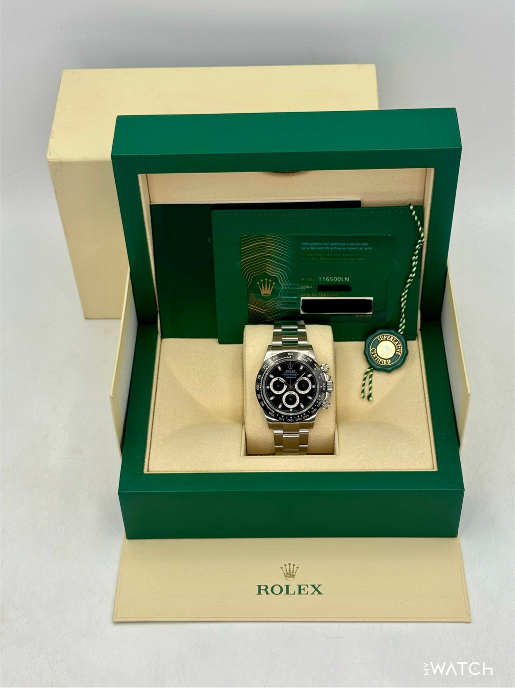 2021 Rolex Daytona 40mm 116500LN Stainless Steel Black Dial