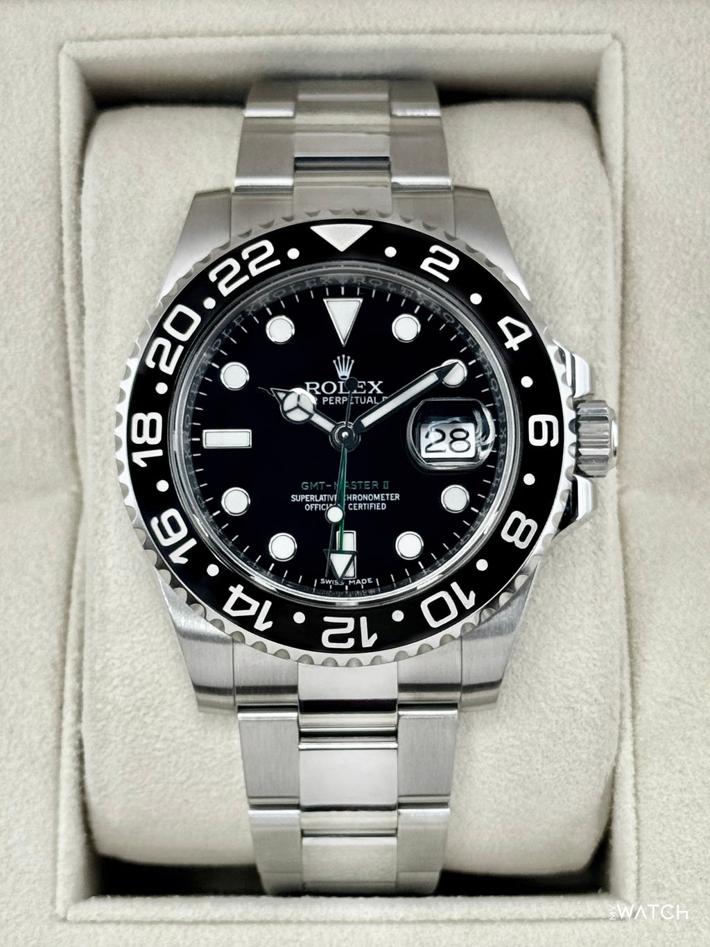 2018 Rolex GMT-Master II 40mm 116710LN Stainless Steel Black Dial
