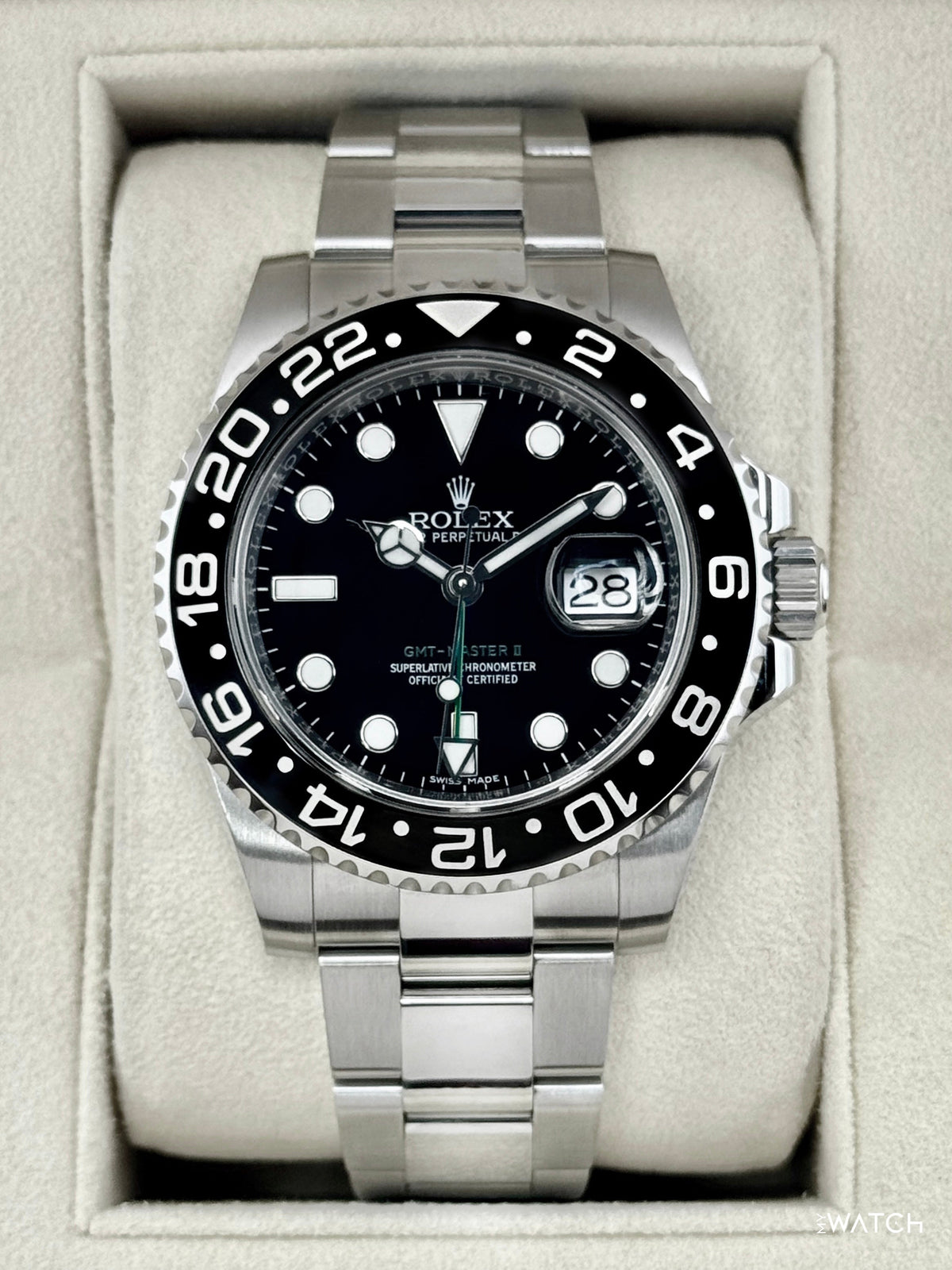 2018 Rolex GMT-Master II 40mm 116710LN Stainless Steel Black Dial