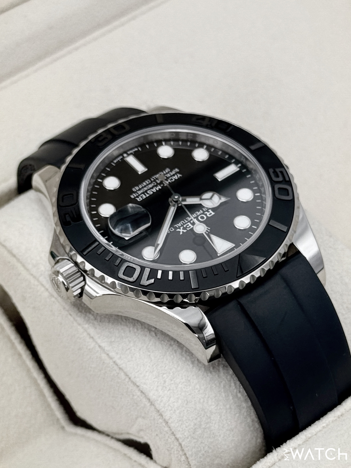 2021 Rolex Yacht-Master 42mm 226659 White Gold Oysterflex Black Dial