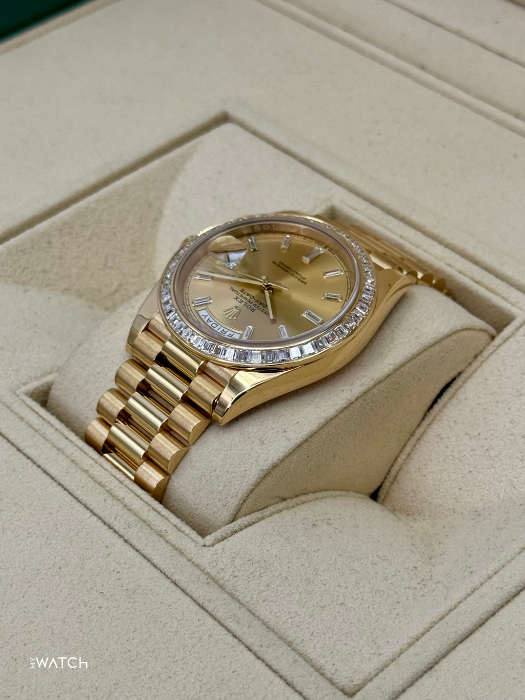 2018 Rolex Day-Date 40mm 228398TBR Presidential Yellow Gold Champagne Dial