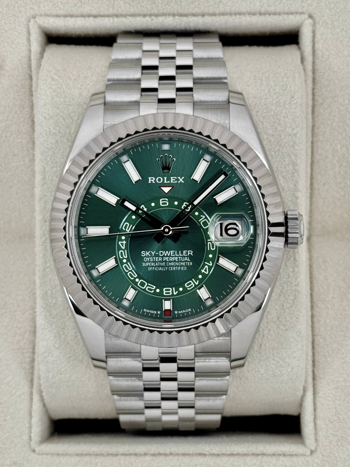 2024 Rolex Sky-Dweller 42mm 336934 Jubilee Green Dial