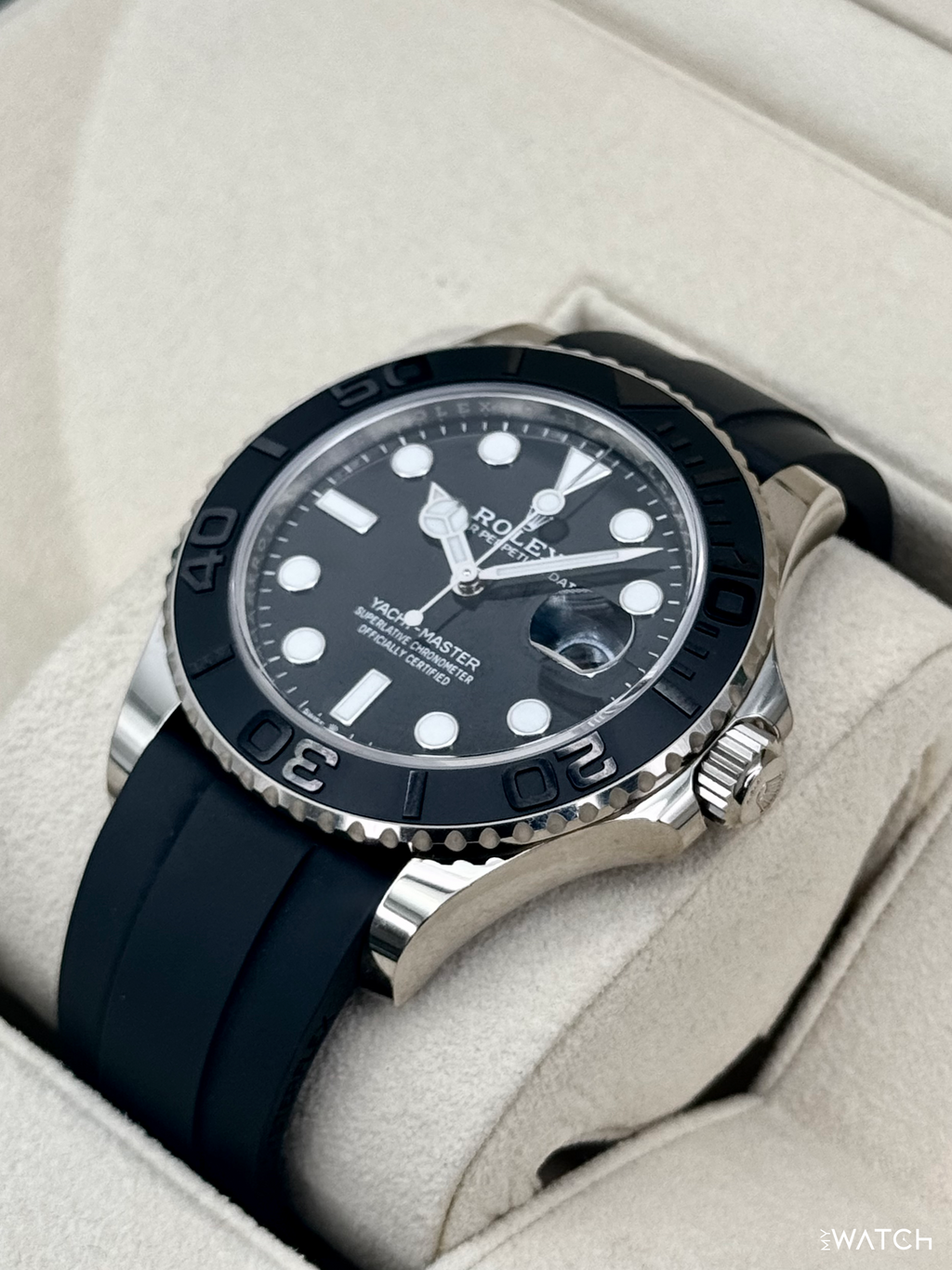 2022 Rolex Yacht-Master 42mm 226659 White Gold Oysterflex Black Dial