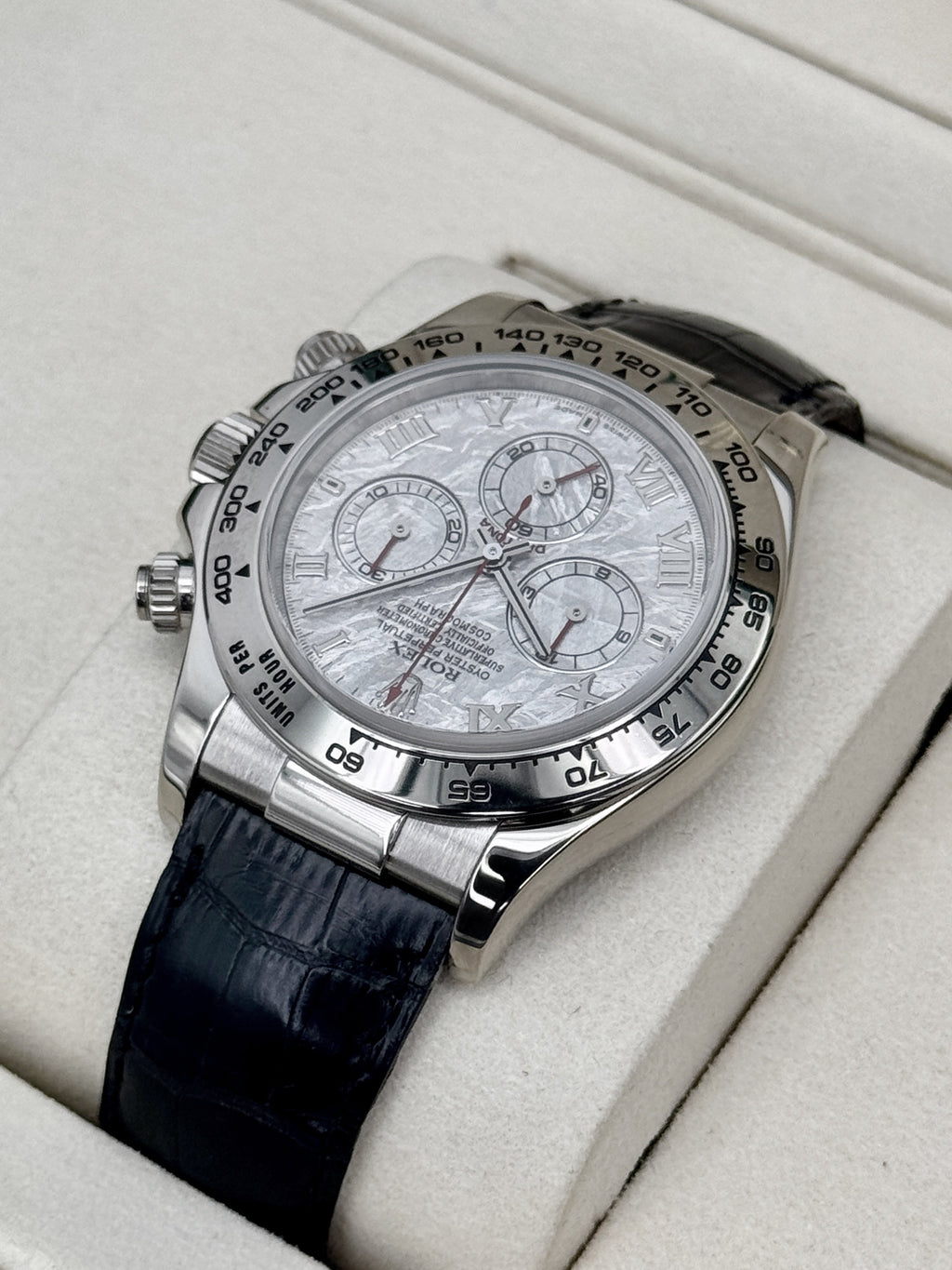 2003 Rolex Daytona 40mm 116519 White Gold Meteorite Dial (Collectors Set)