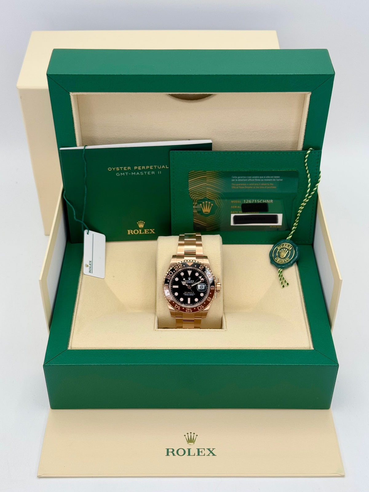 2023 Rolex GMT-Master II "Rootbeer" 40mm 126715CHNR Rose Gold
