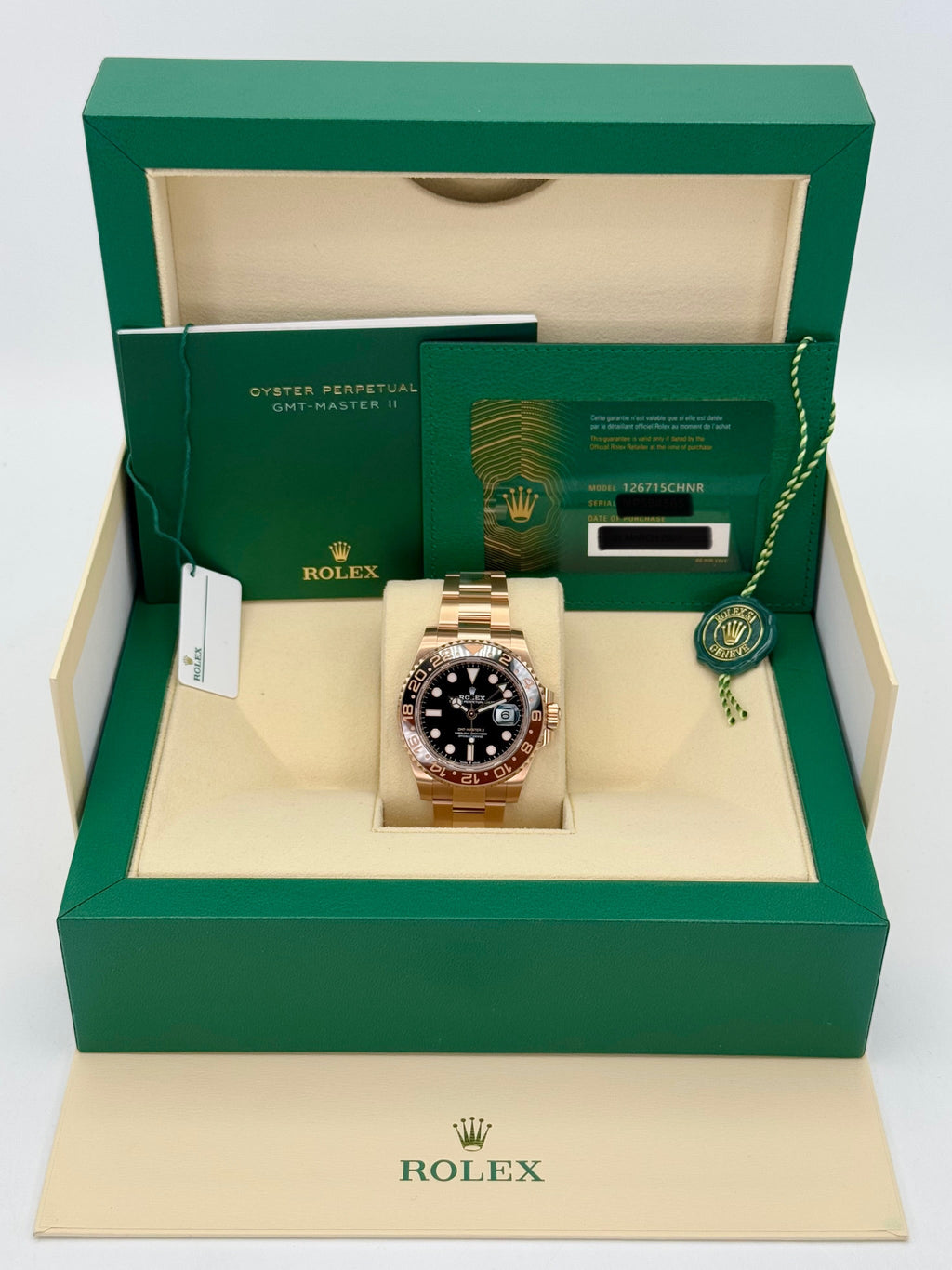 2023 Rolex GMT-Master II "Rootbeer" 40mm 126715CHNR Rose Gold