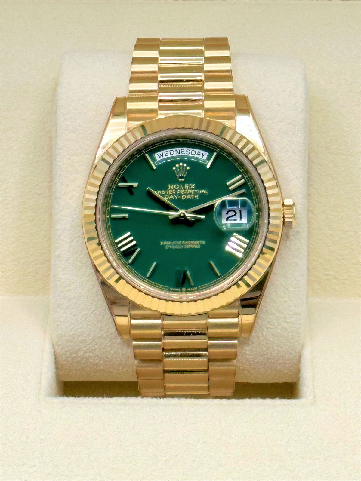 2023 Rolex Day-Date 40mm 228238 Presidential Green Dial