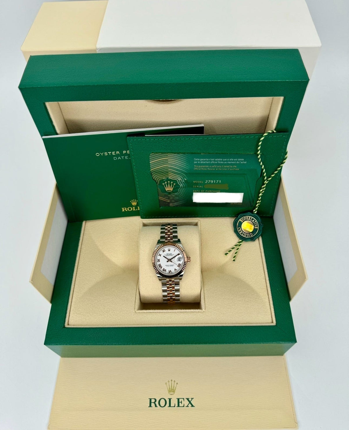 NEW 2025 Rolex Lady-Datejust 28mm 279171 Jubilee White Dial