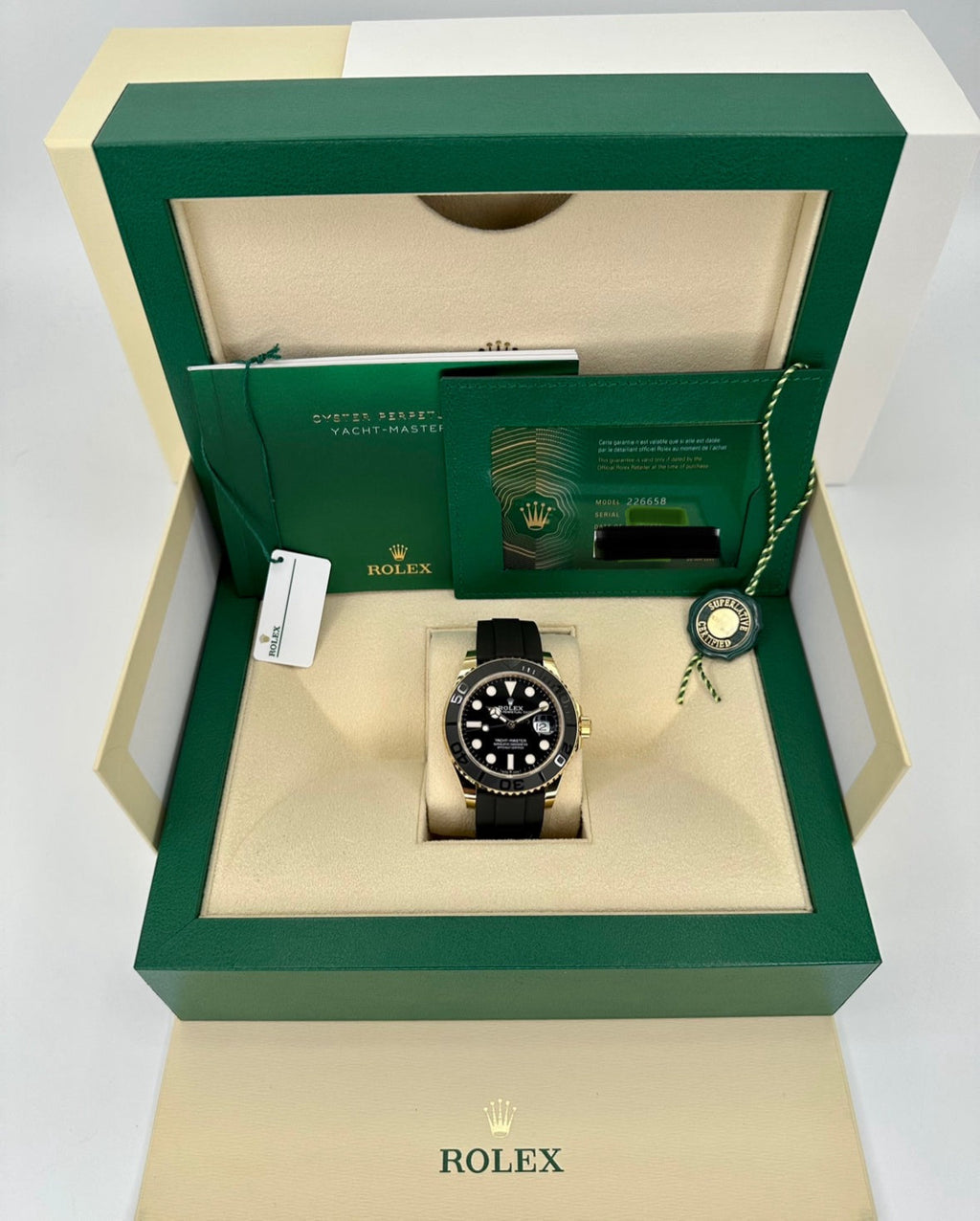 NEW 2026 Rolex Yacht-Master 42mm 226658 Gold Oysterflex Black Dial