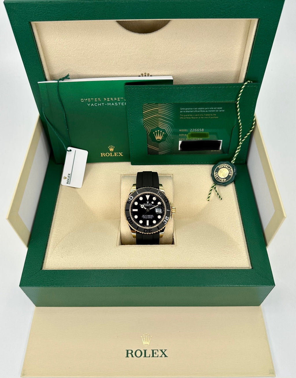 NEW 2026 Rolex Yacht-Master 42mm 226658 Gold Oysterflex Black Dial