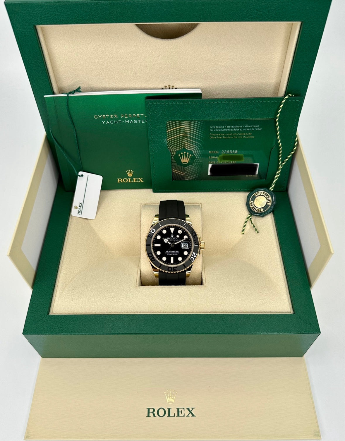NEW 2026 Rolex Yacht-Master 42mm 226658 Gold Oysterflex Black Dial