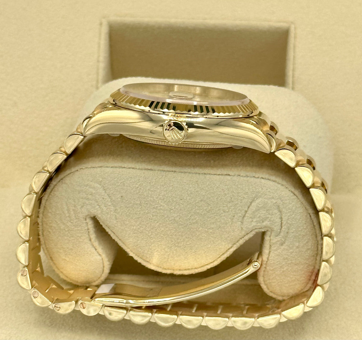2023 Rolex Day-Date 36mm 128238 Champagne Diamond Dial