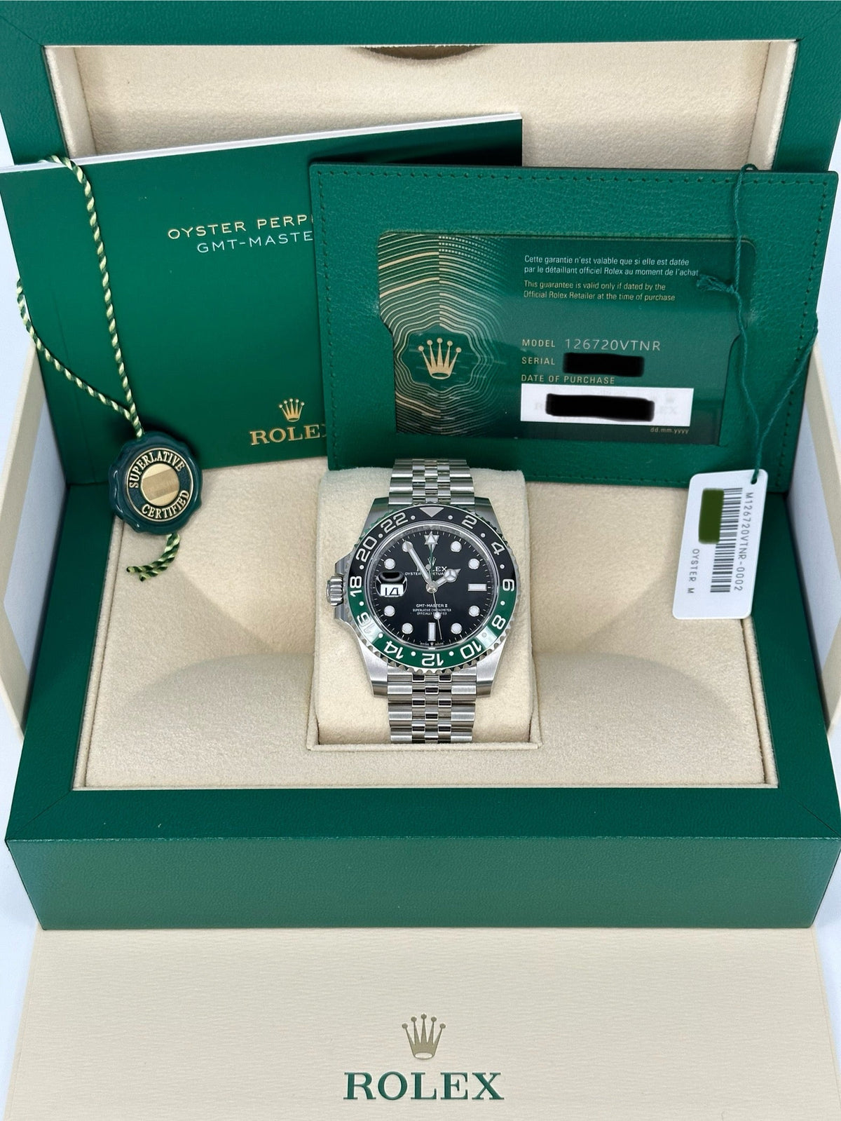 NEW 2023 Rolex GMT-Master II “Sprite” 40mm 126720VTNR Jubilee