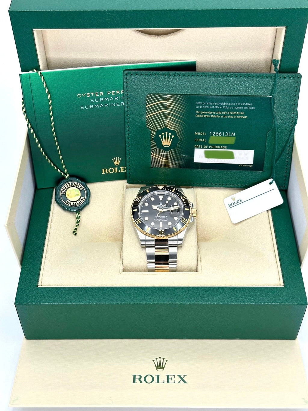 2023 Rolex Submariner 41mm 126613LN Two-Tone Black Dial