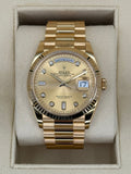 NEW 2025 Rolex Day-Date 36mm 128238 Champagne Diamond Dial