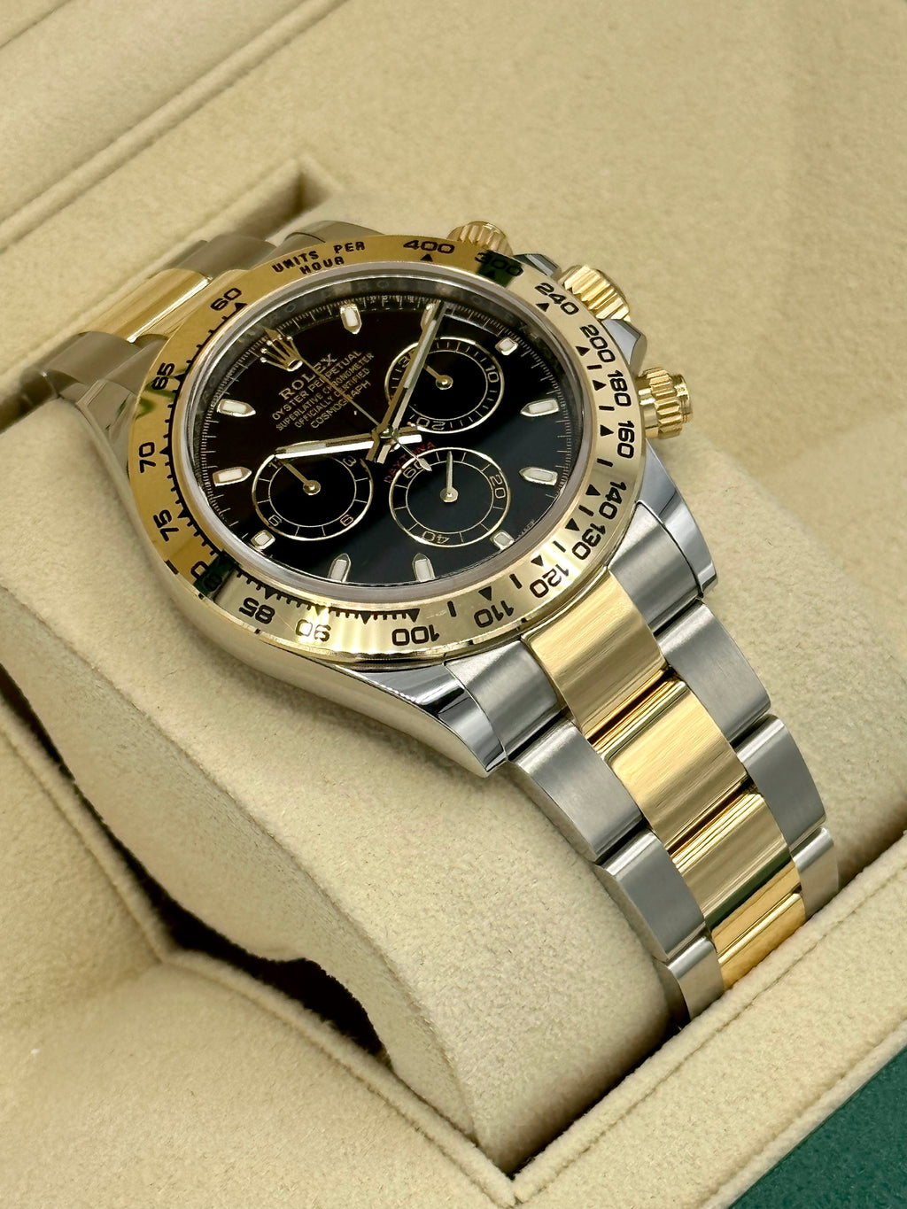 NEW 2023 Daytona 40mm 116503 Two-Tone Black Index Dial