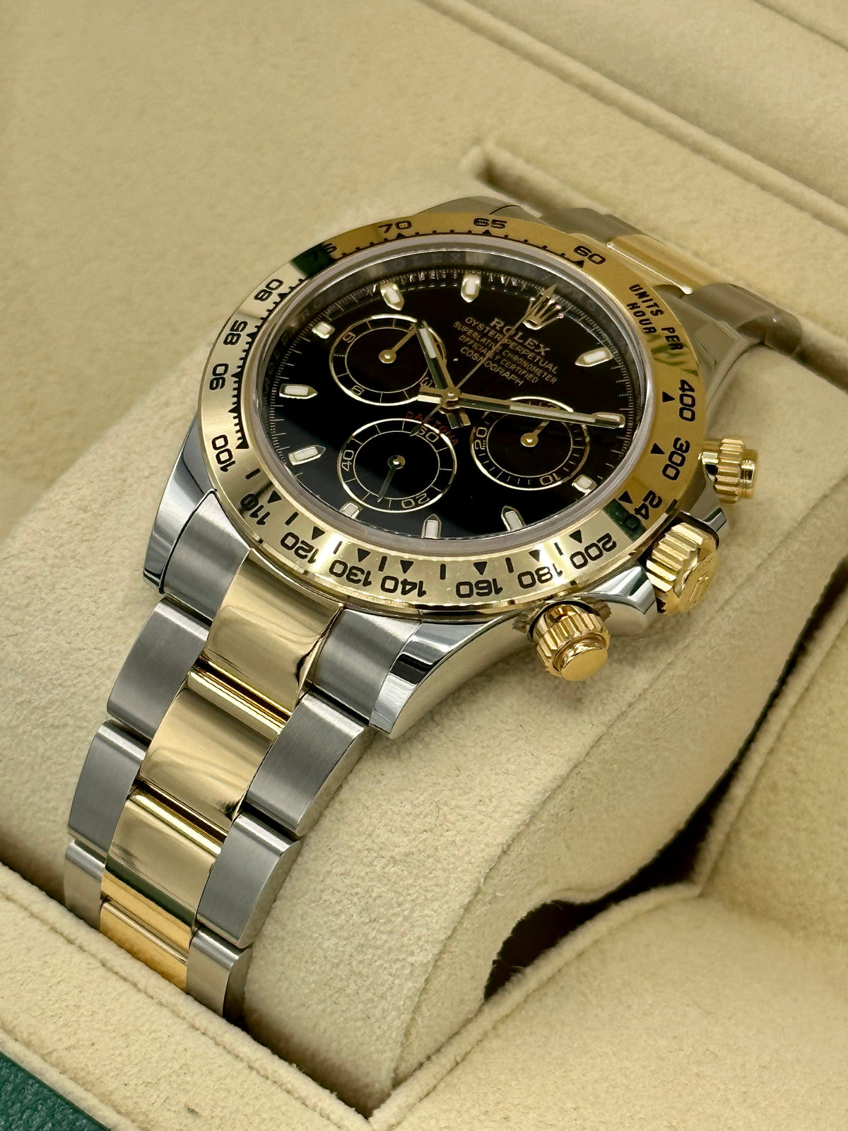 NEW 2023 Daytona 40mm 116503 Two-Tone Black Index Dial