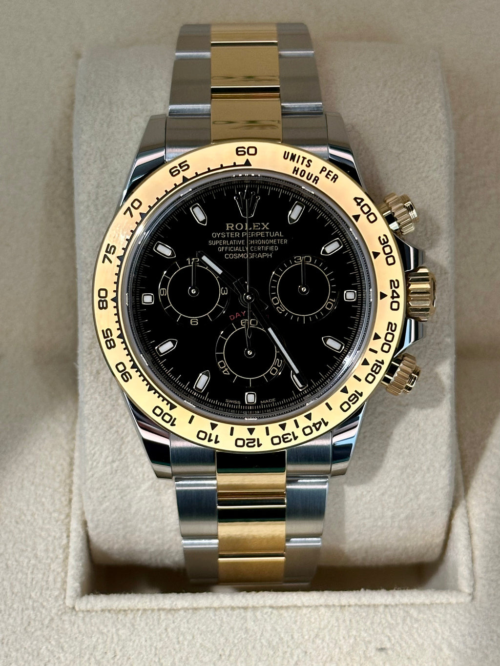 NEW 2023 Daytona 40mm 116503 Two-Tone Black Index Dial