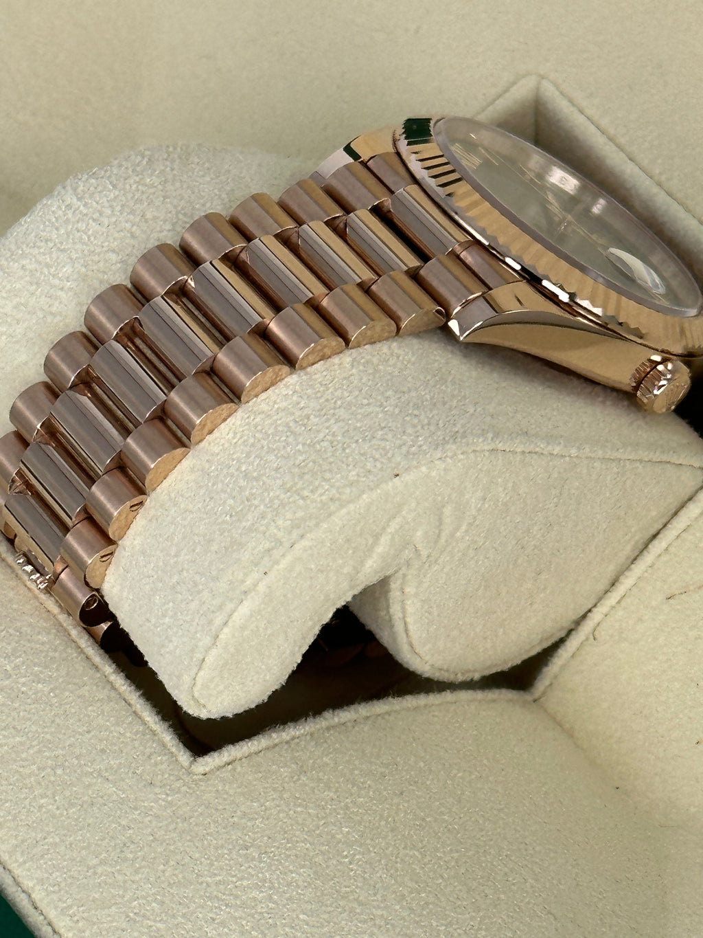 2022 Rolex Day-Date 40mm 228235 Presidential Rose Gold Olive Dial