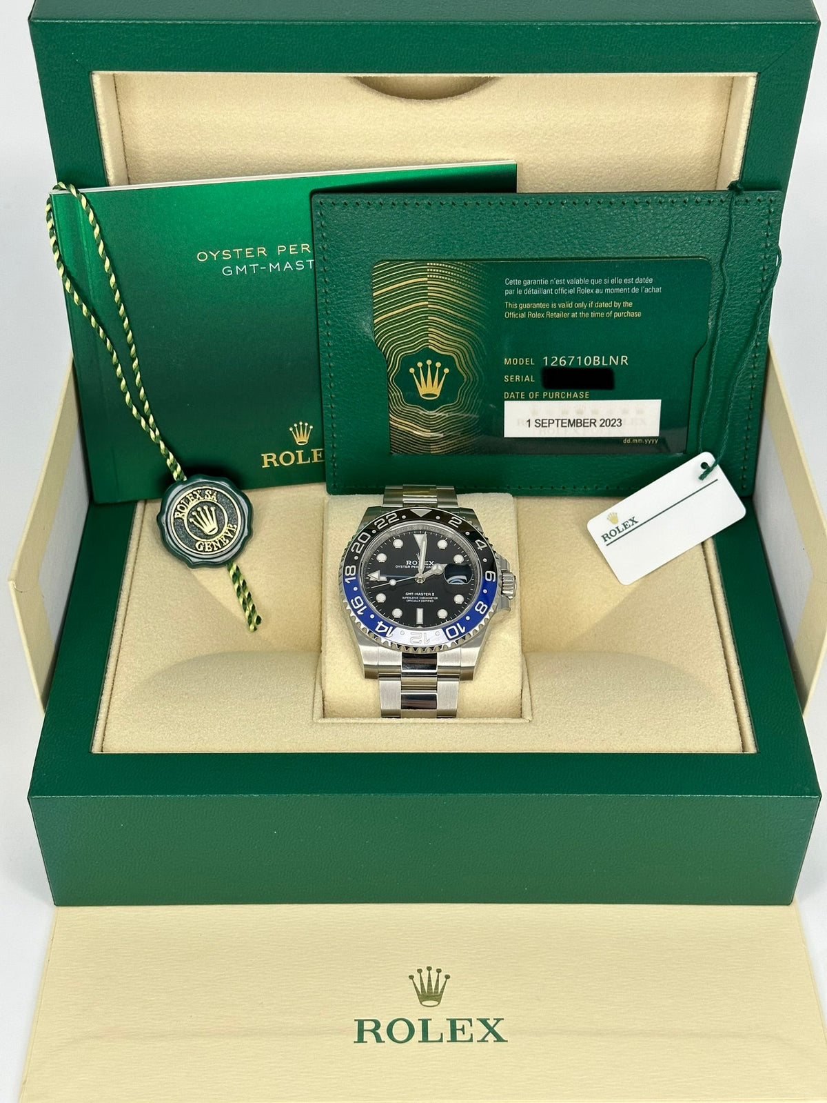 NEW 2023 Rolex GMT-Master II "Batman" 40mm 126710BLNR Oyster