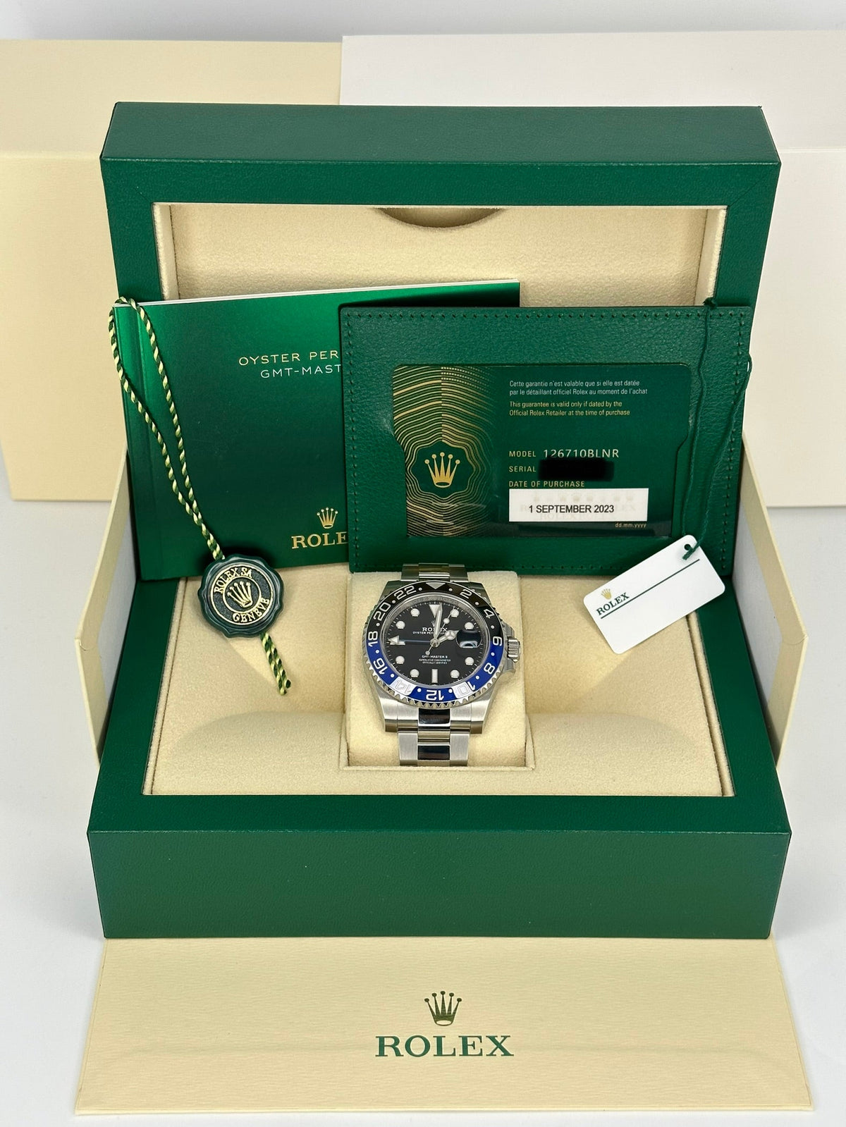 NEW 2023 Rolex GMT-Master II "Batman" 40mm 126710BLNR Oyster