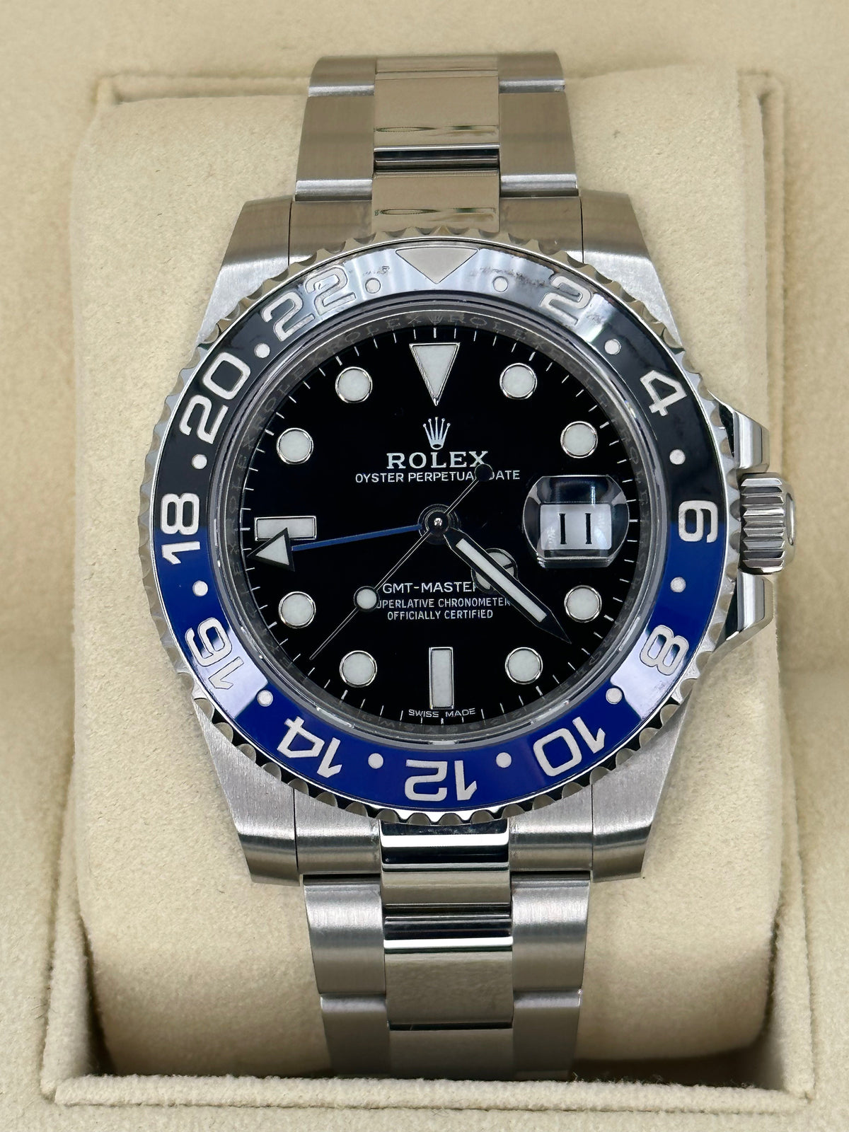 2018 Rolex GMT-Master II "Batman" 40mm 116710BLNR Oyster