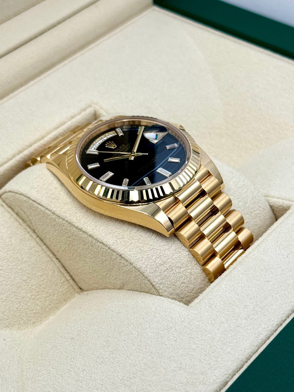 NEW 2025 Rolex Day-Date 40mm 228238 Black Onyx Diamond Dial
