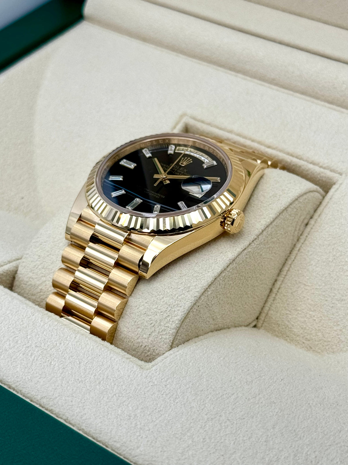 NEW 2025 Rolex Day-Date 40mm 228238 Black Onyx Diamond Dial