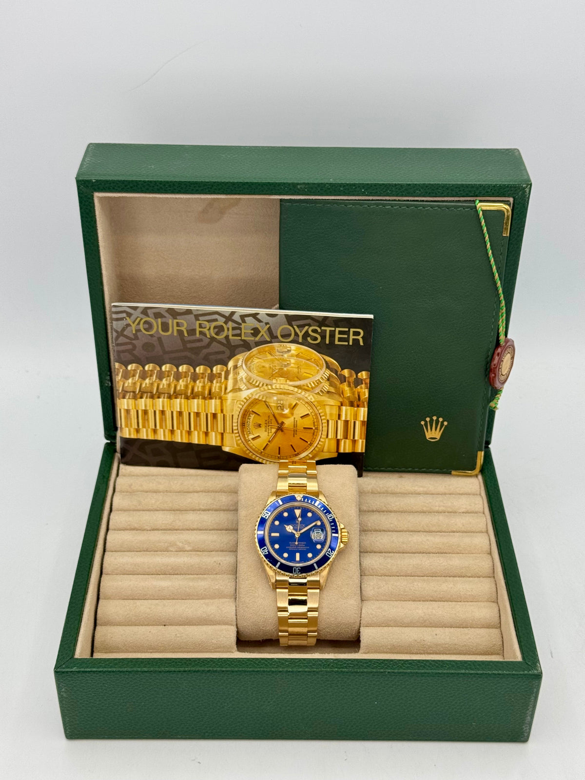 1987 Rolex Submariner "Bluesy" 40mm 16808 Yellow Gold Blue Dial