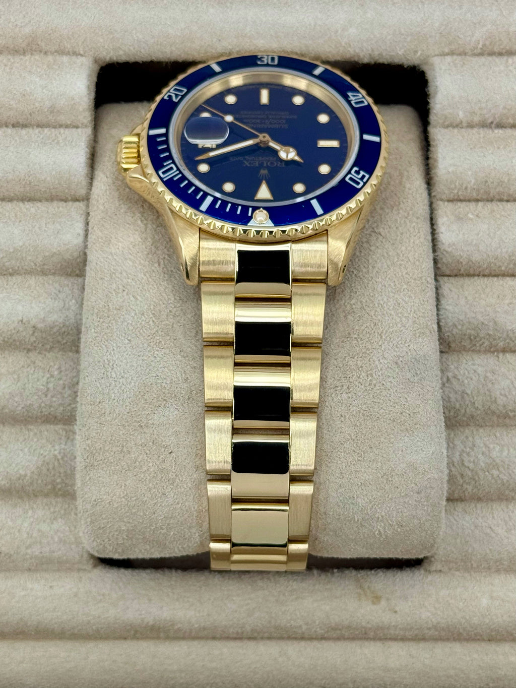 1987 Rolex Submariner "Bluesy" 40mm 16808 Yellow Gold Blue Dial