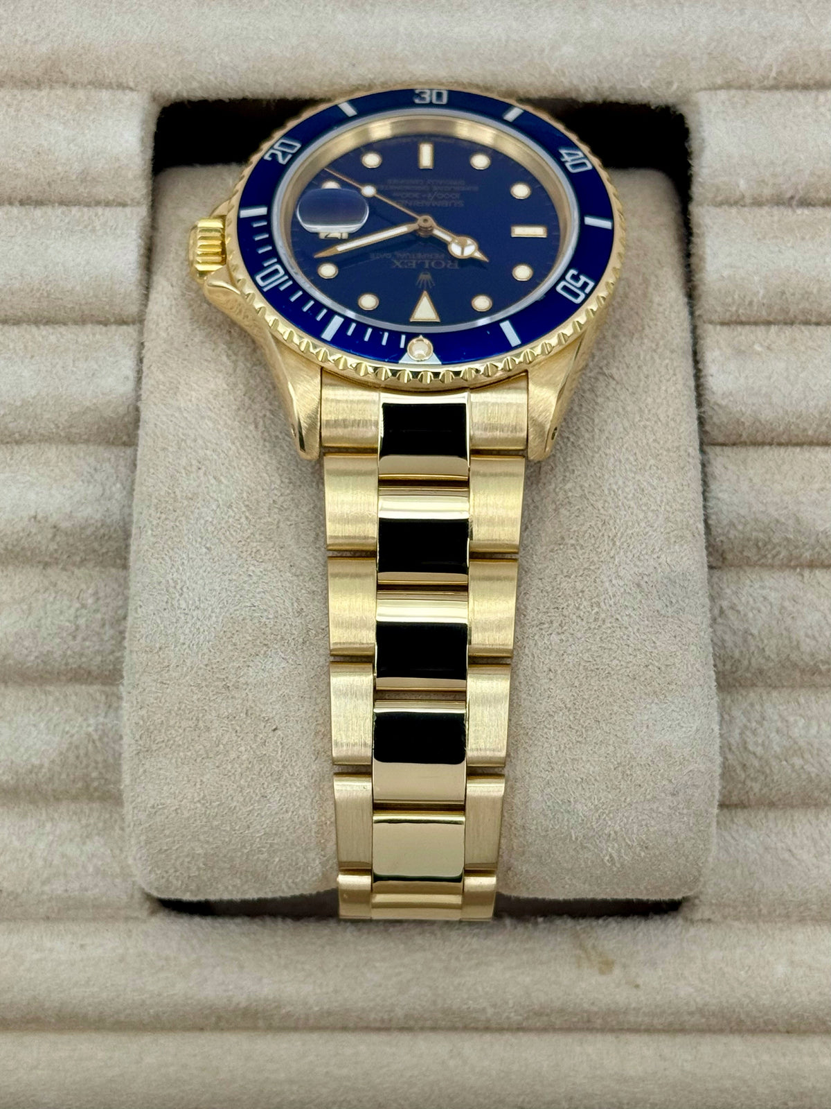 1987 Rolex Submariner "Bluesy" 40mm 16808 Yellow Gold Blue Dial