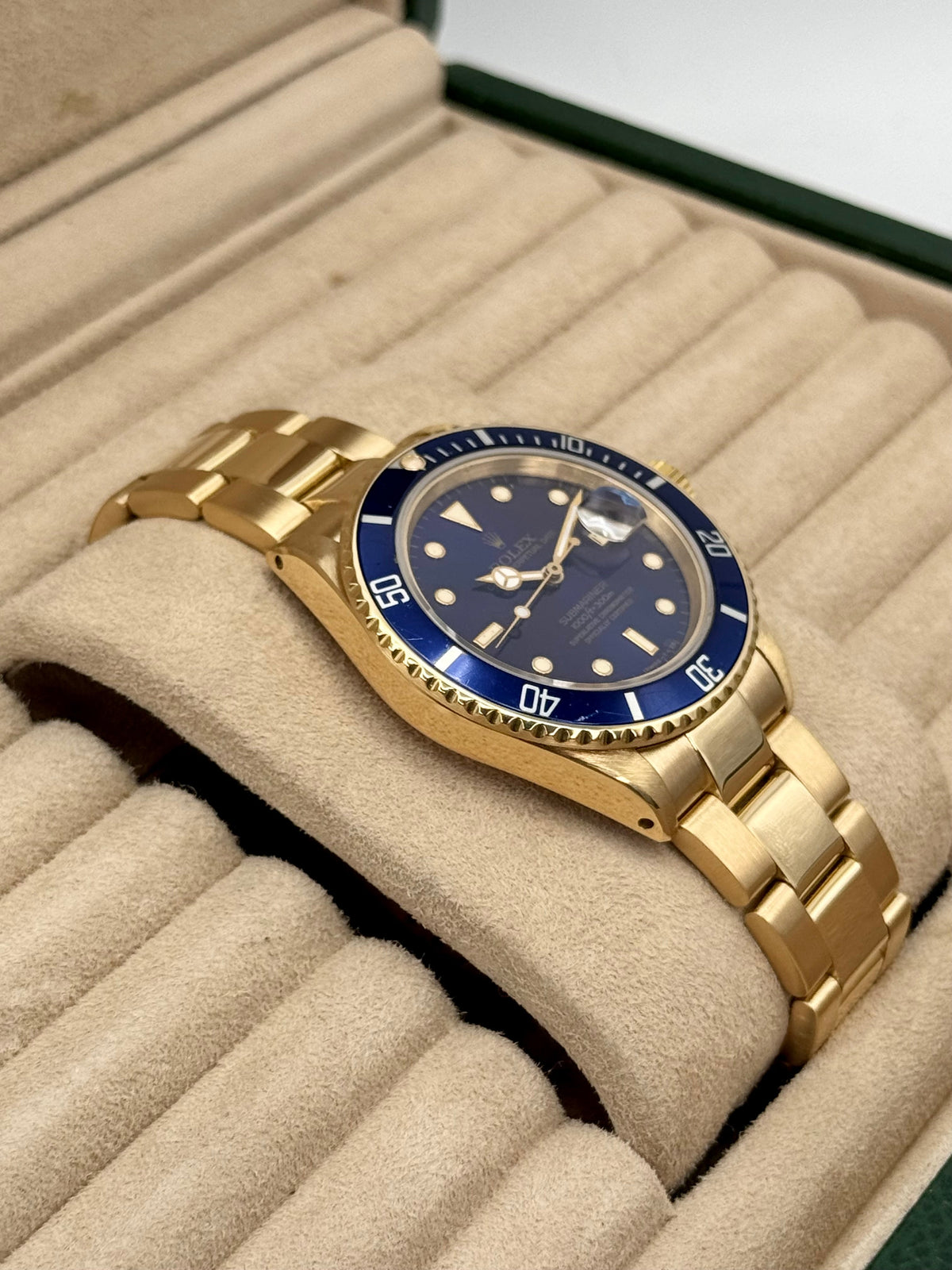 1987 Rolex Submariner "Bluesy" 40mm 16808 Yellow Gold Blue Dial
