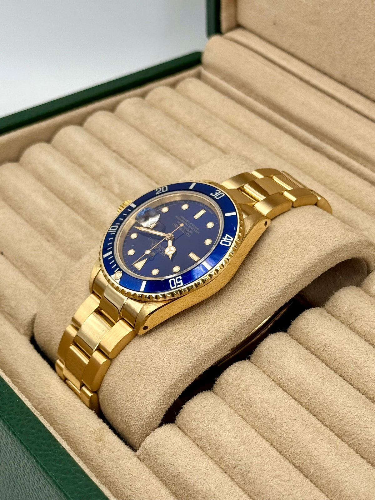 1987 Rolex Submariner "Bluesy" 40mm 16808 Yellow Gold Blue Dial