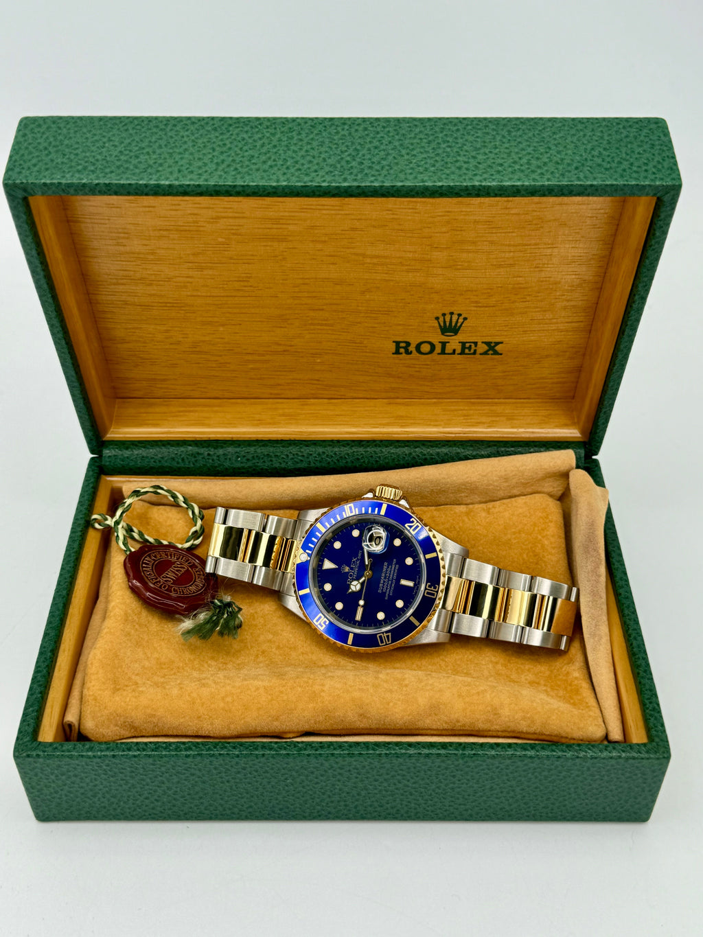 2003 Rolex Submariner "Bluesy" 40mm 16613 Two-Tone Blue Dial